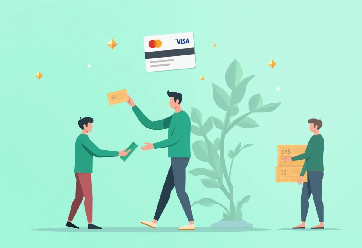 Illustration of credit card rewards