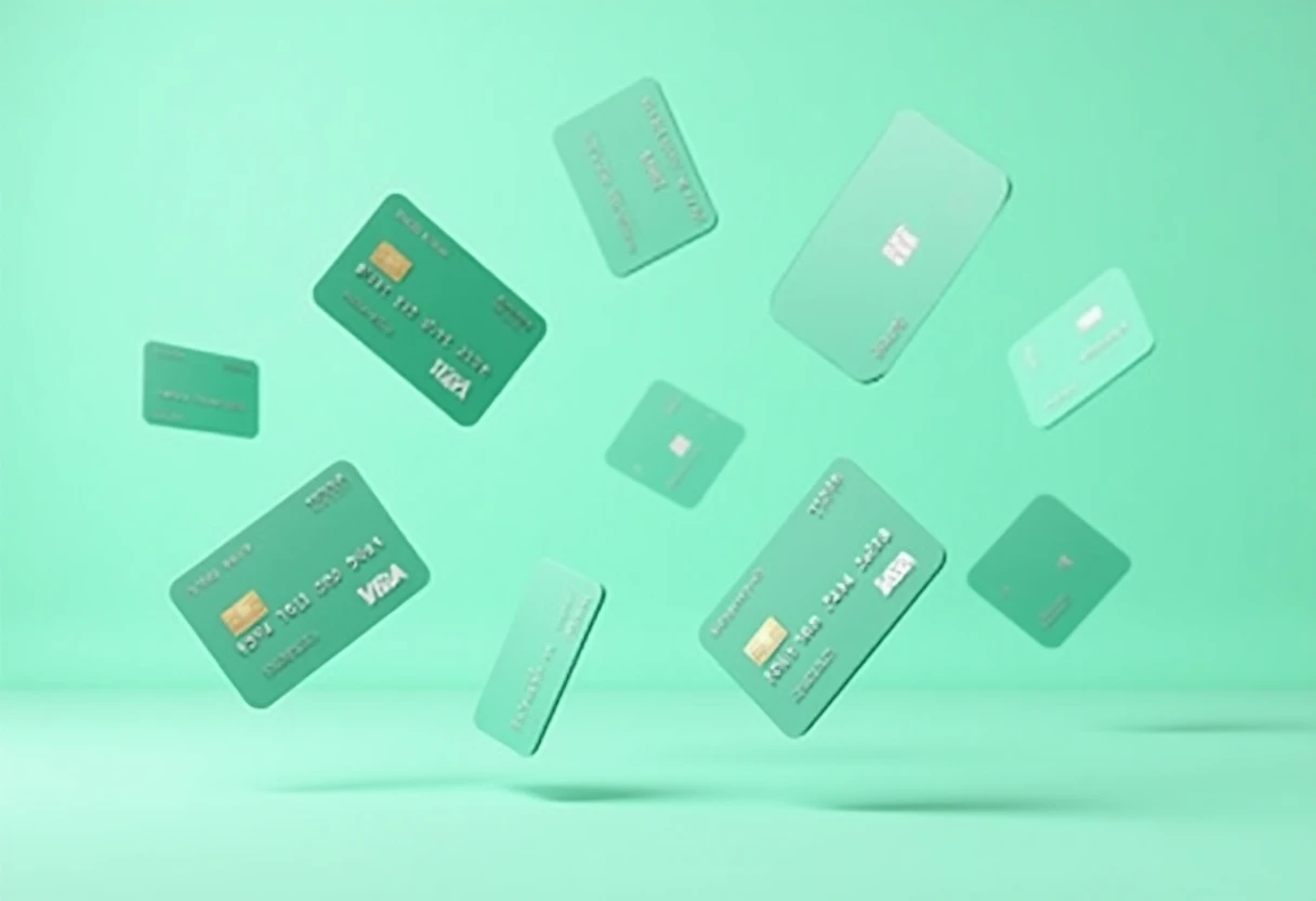 Illustration abstraite de cartes de crédit