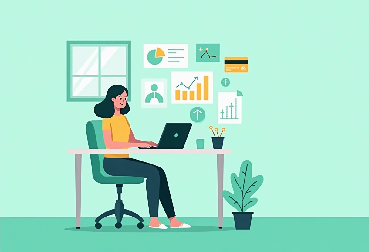 Freelancer reviewing credit card options
