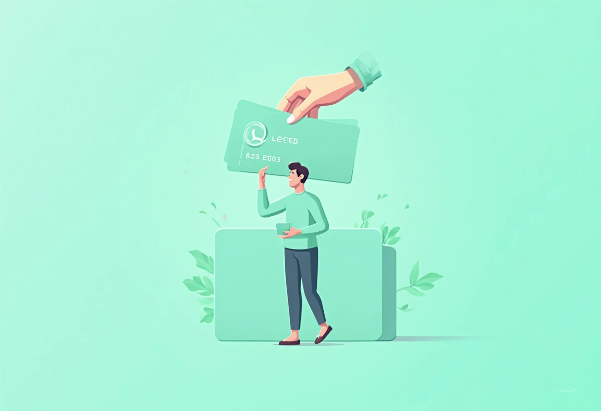 Abstraktes Diagramm zur Funktionsweise von Cashback-Karten